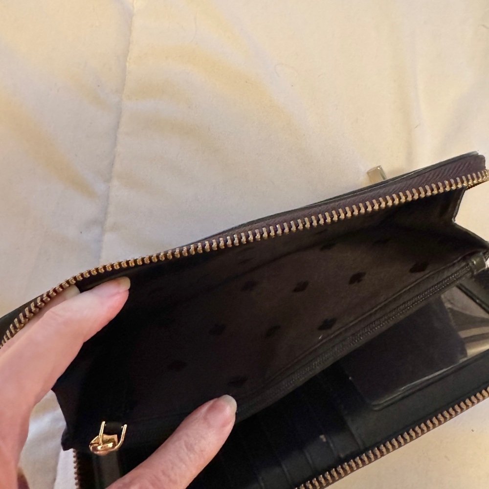 kate spade Black Leather Zip Wristlet Wallet - Picture 5 of 16